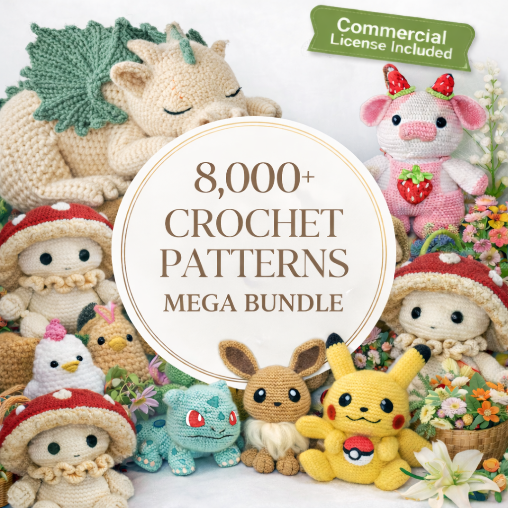 8,000+ Crochet Patterns MEGA BUNDLE