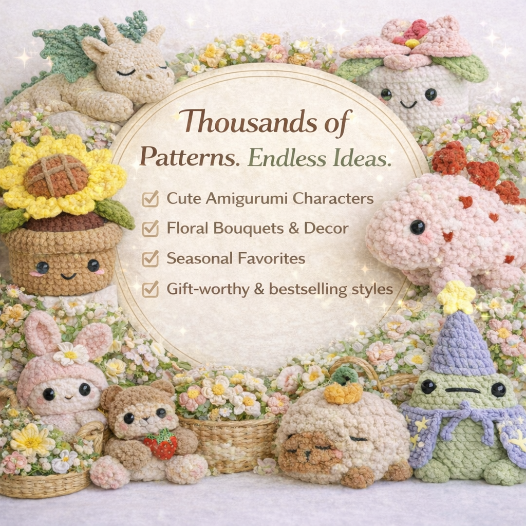 8,000+ Crochet Patterns MEGA BUNDLE