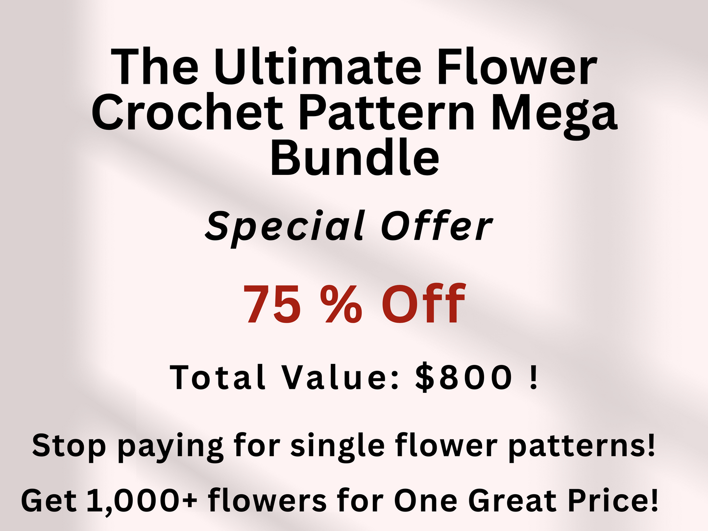 1,000+ Flower Crochet Pattern Bundle