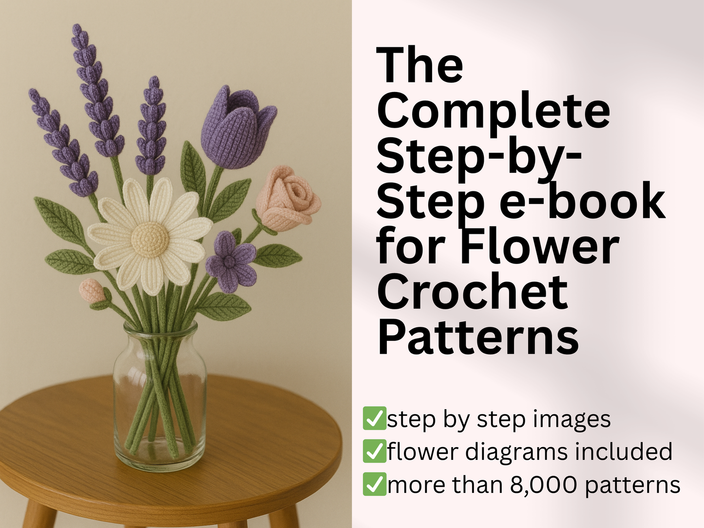 1,000+ Flower Crochet Pattern Bundle