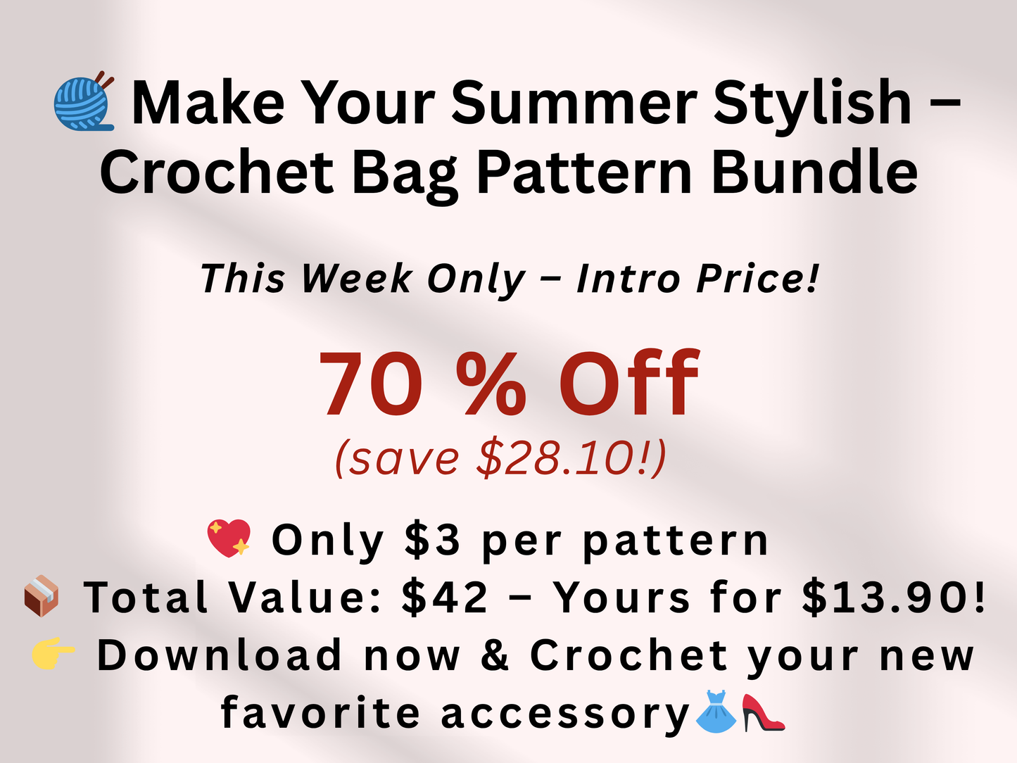4 Crochet Patterns - Stylish Bag Bundle