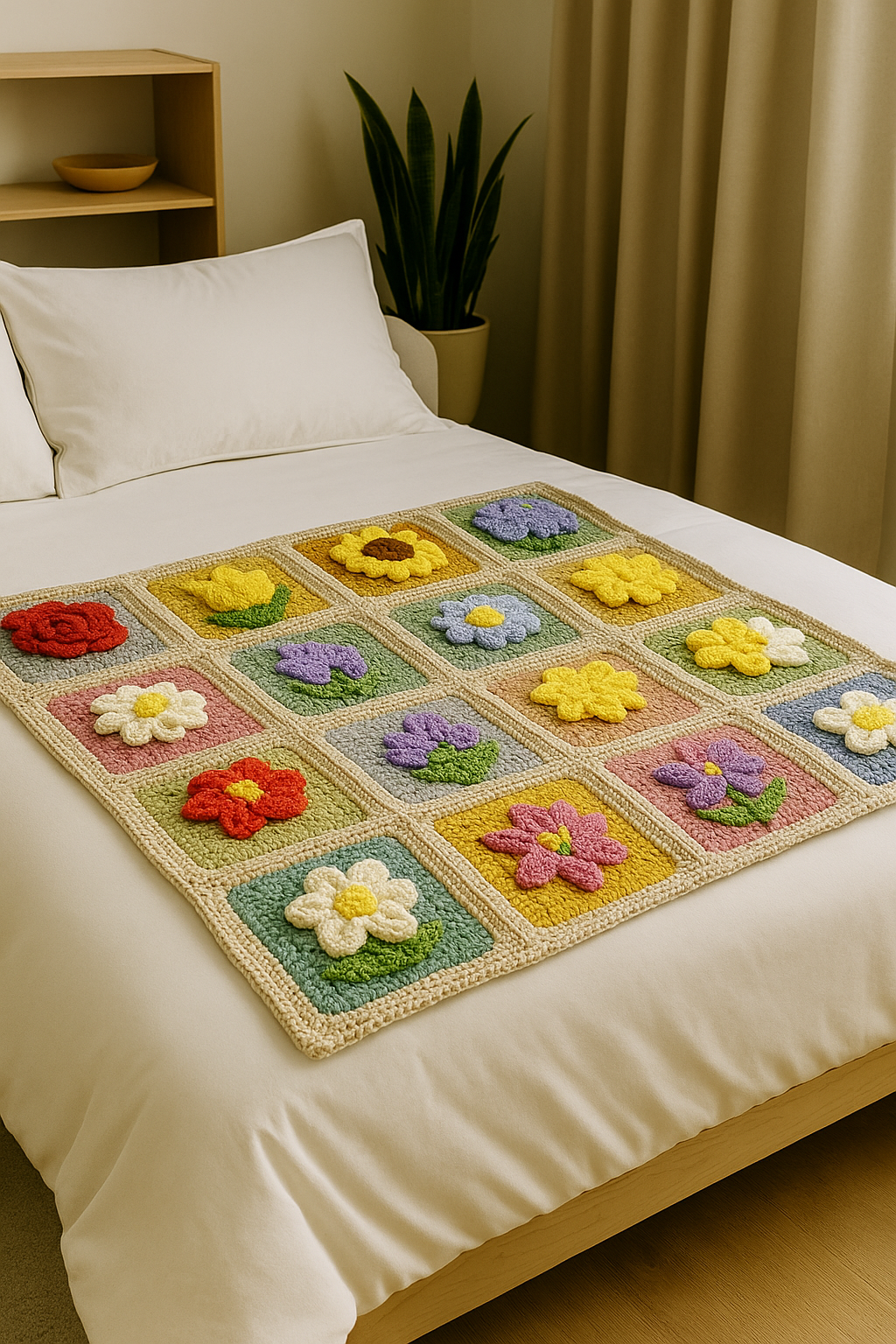 20 Flower Squares Crochet Patterns