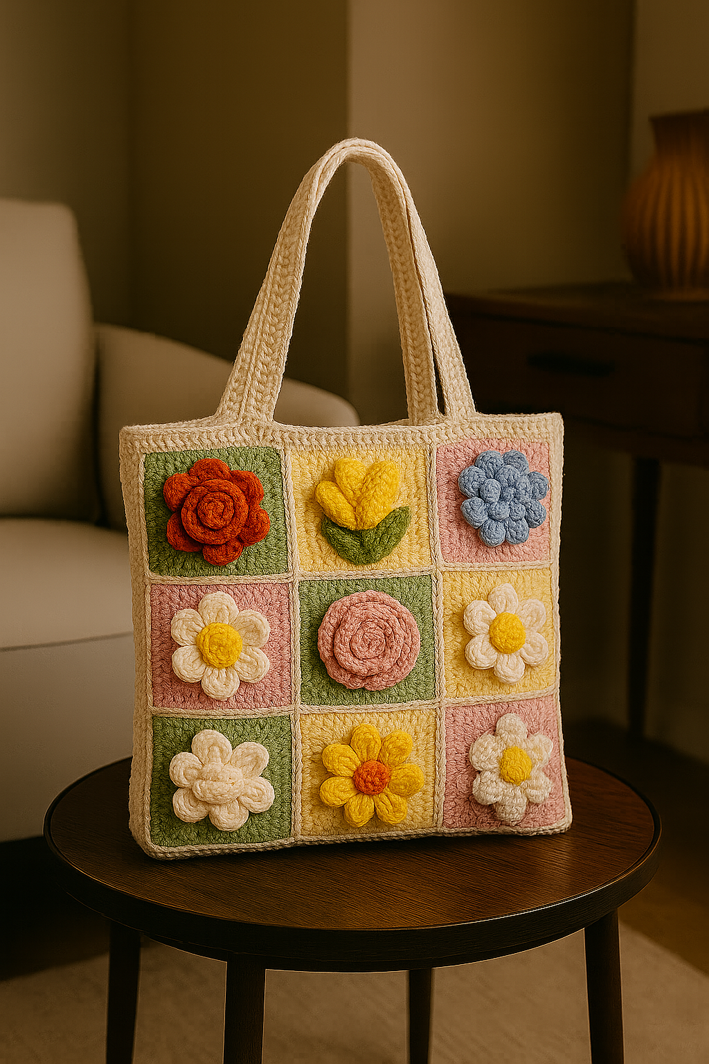 20 Flower Squares Crochet Patterns