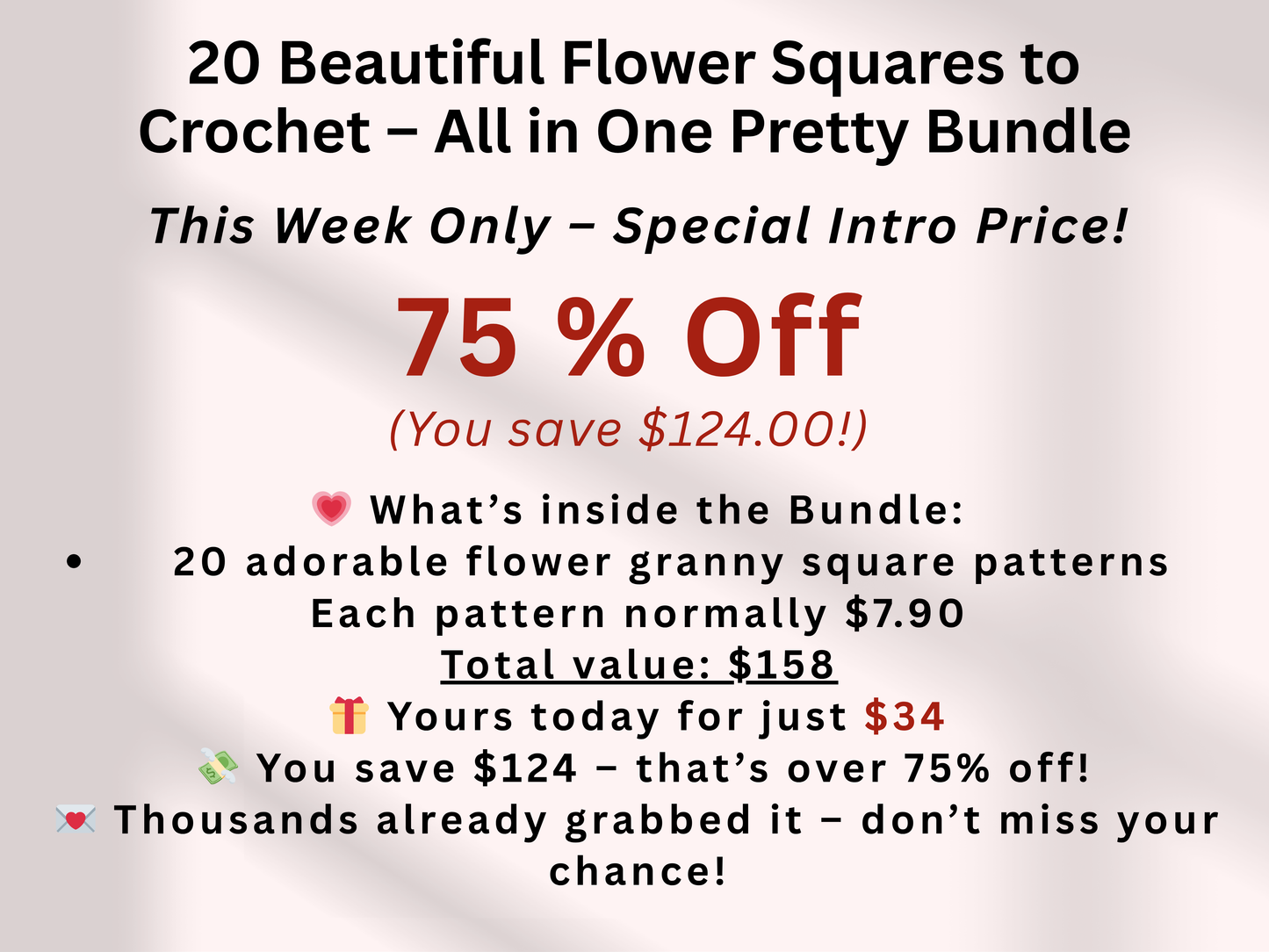 20 Flower Squares Crochet Patterns