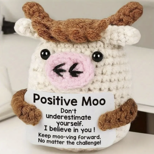 Crochet Cow Positive Moo