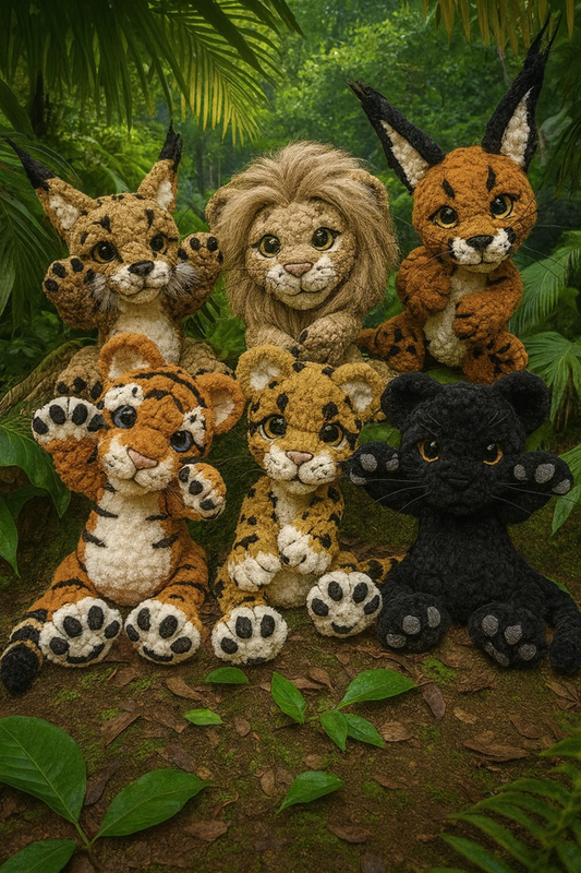 6 Jungle Cats Bundle Crochet Pattern