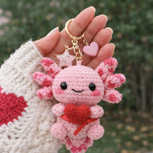 Axolotl Keychain Crochet Pattern