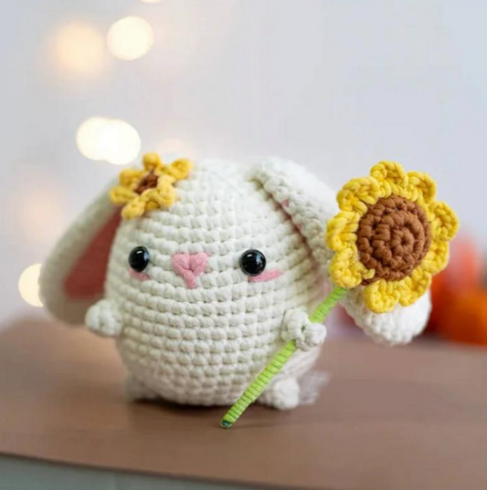 Bibi the Bunny with Sunflower Pattern