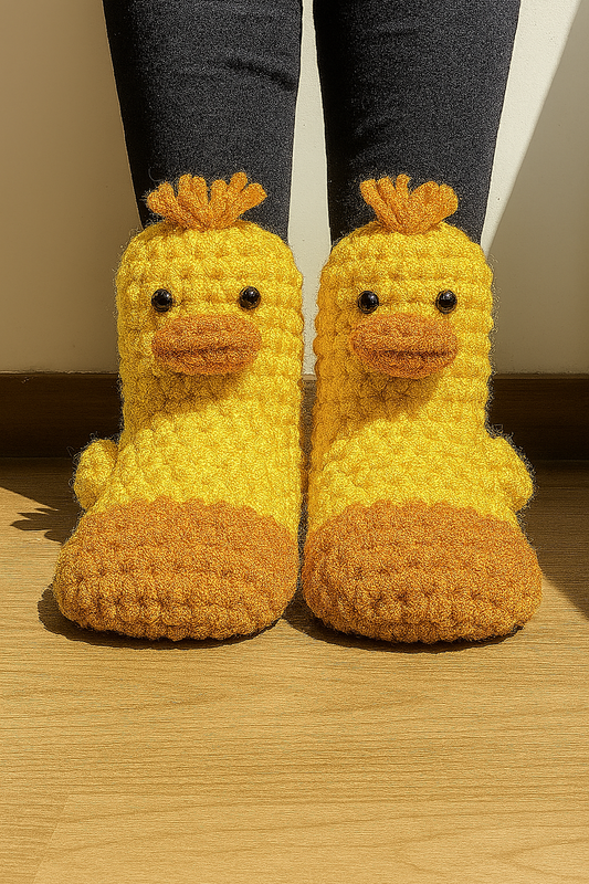 Chicken Slippers - Crochet Pattern (All Sizes)