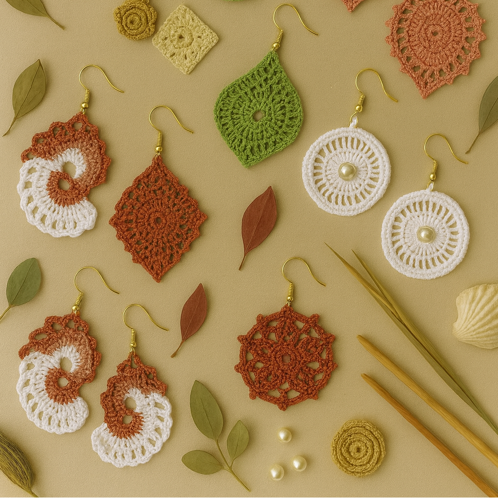 15 Earring Crochet Patterns Bundle