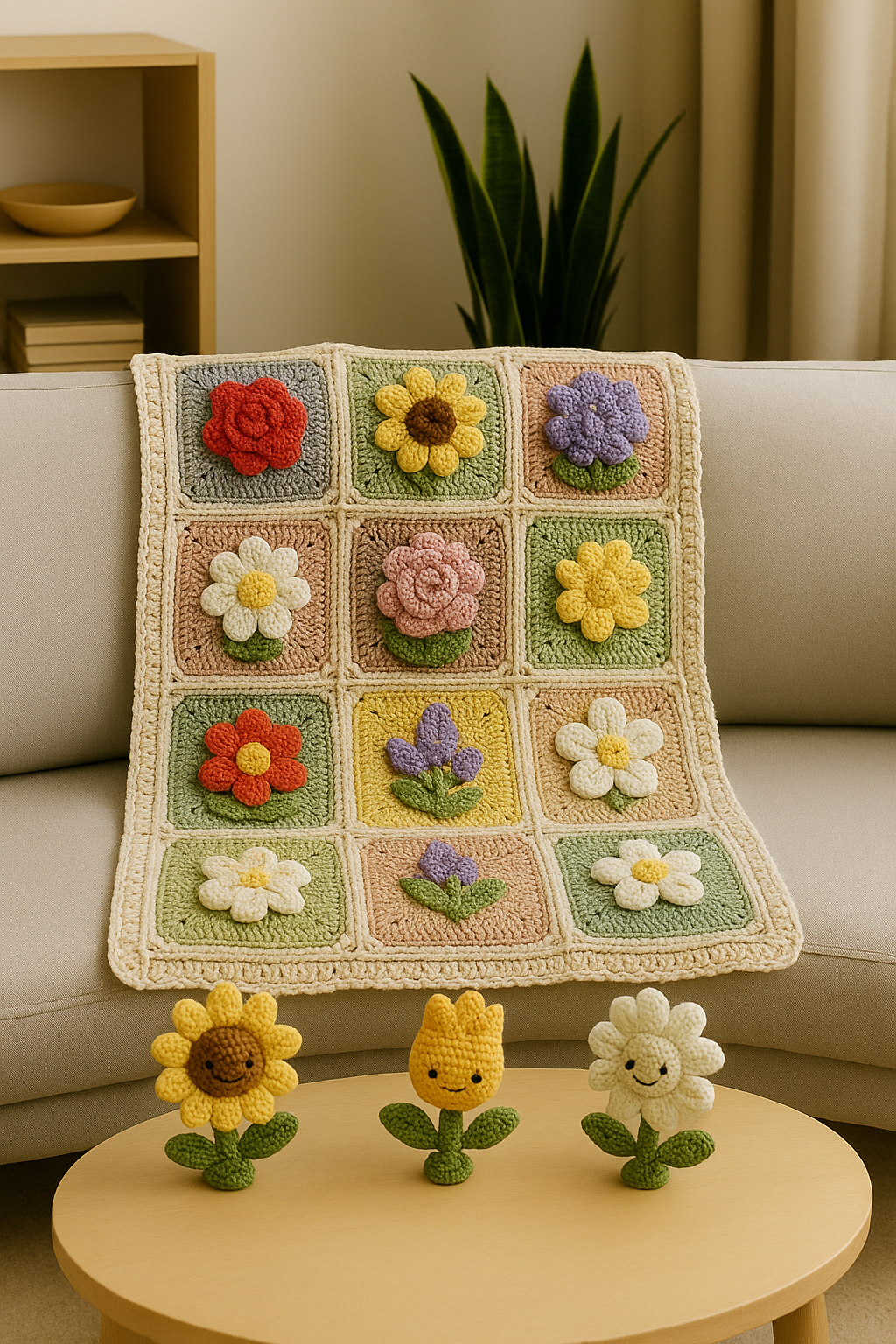 20 Flower Squares Crochet Patterns