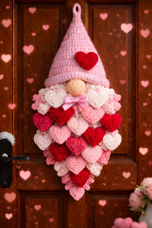 Hanging Heart Gnome Crochet Pattern