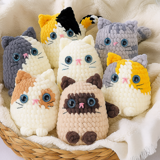 7 Chunky Cats Crochet Pattern