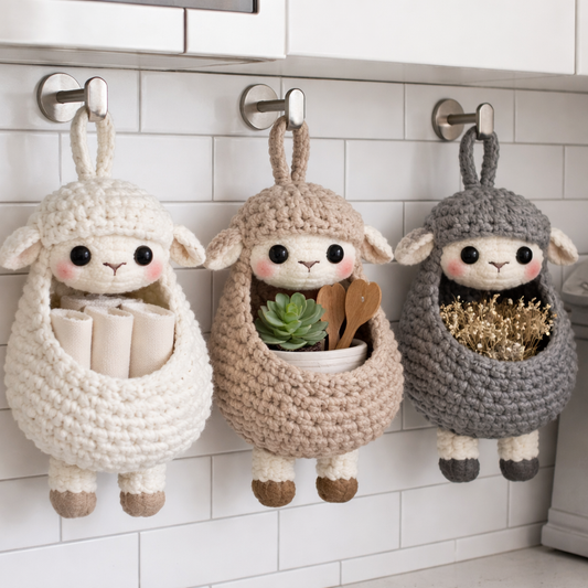 Sheep Basket Crochet Pattern